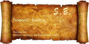 Somosi Beáta névjegykártya